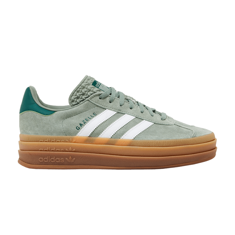 adidas Gazelle Bold Silver Green Gum (Womens)