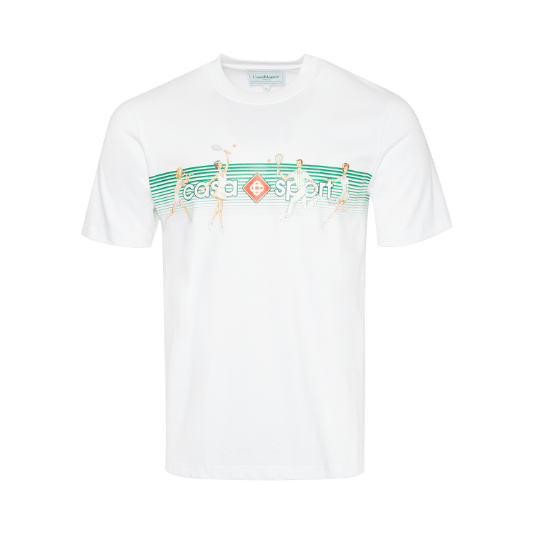 Casablanca Playful Stripes T-Shirt 'White'