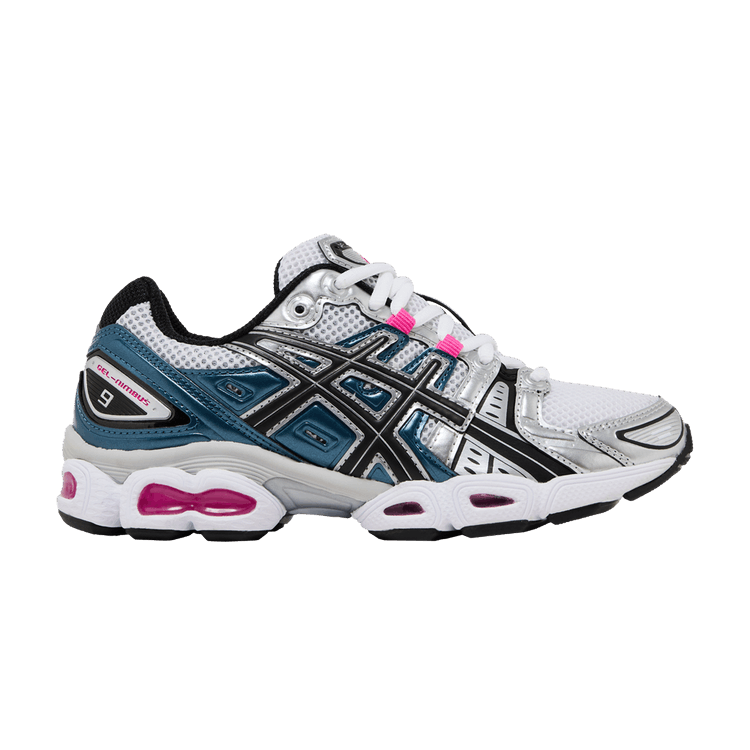 ASICS Gel-Nimbus 9 White Pink Glo Teal (Women's)