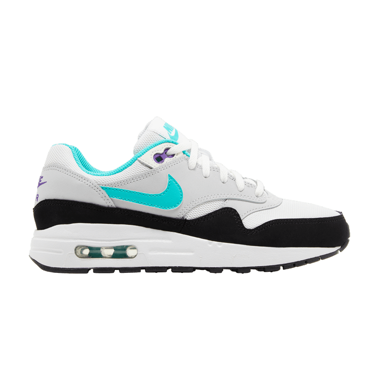 Nike Air Max 1 White Pure Platinum Court Purple Hyper Jade (GS)