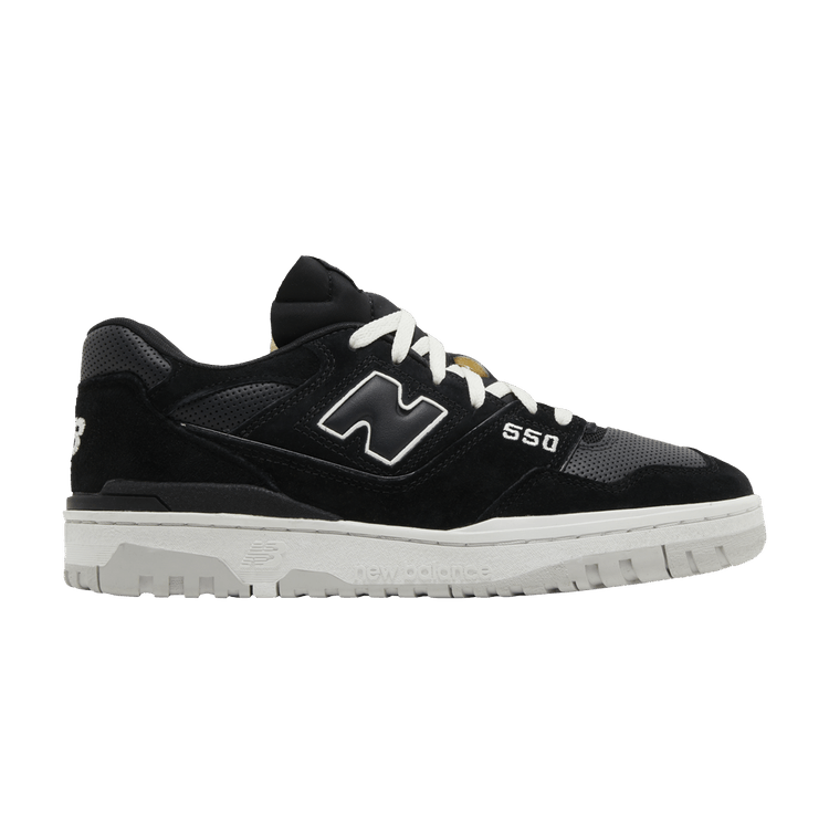 New Balance 550 Suede Perforated Leather Black White