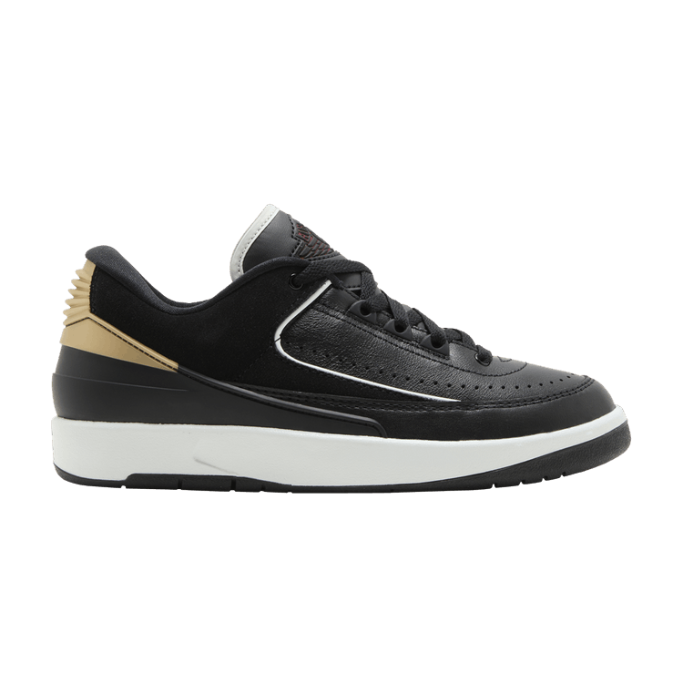 Jordan 2 Retro Low Black Metallic Gold (Women's)