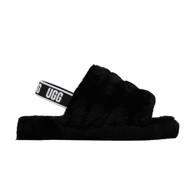 UGG Fluff Yeah Slide Black (Kids)