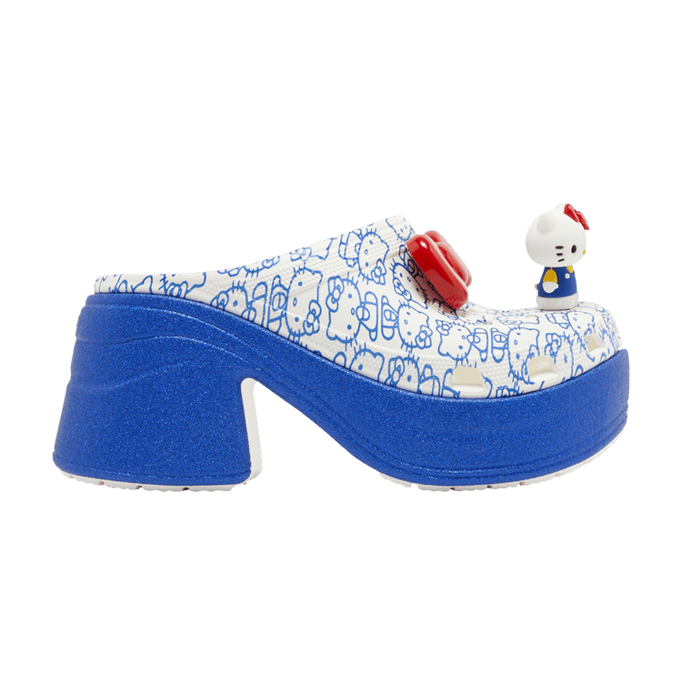 Crocs Siren Clog Hello Kitty 50th Anniversary Blue Glitter