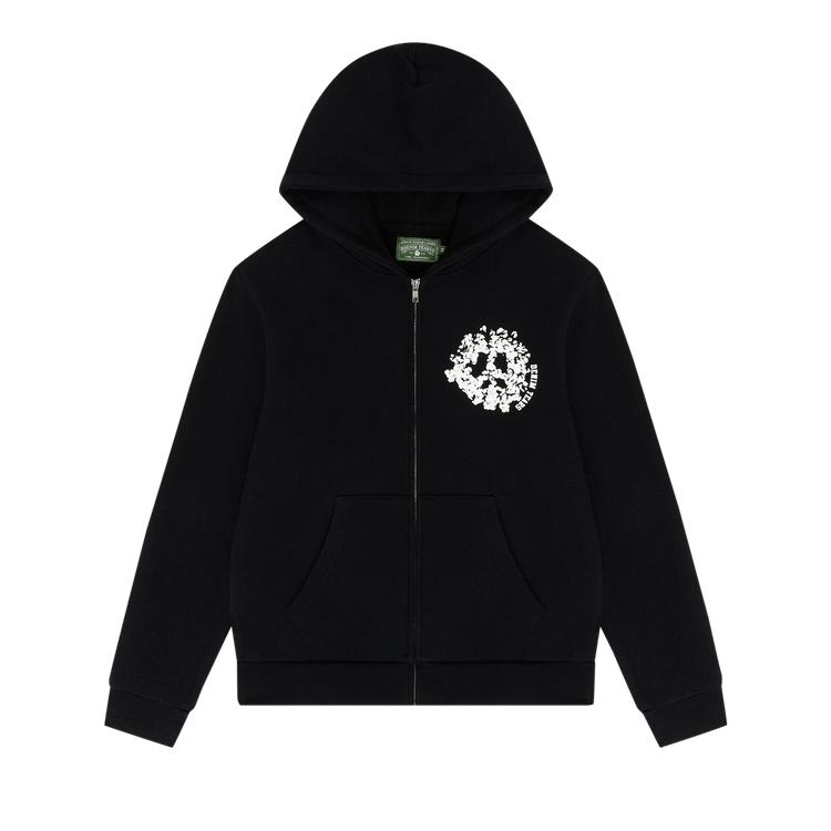 Denim Tears University Zip Hoodie 'Black/White'