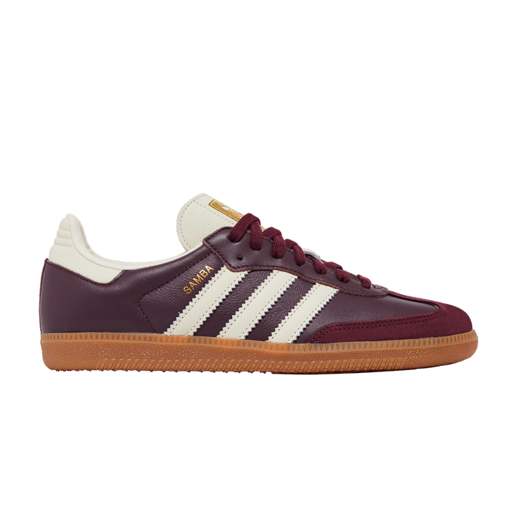 adidas Samba OG Maroon Gold Metallic (Women's)