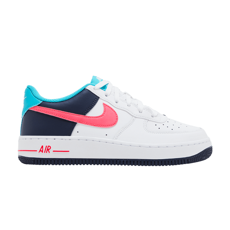 Nike Air Force 1 Low White Thunder Blue Dusty Cactus Racer Pink (GS)