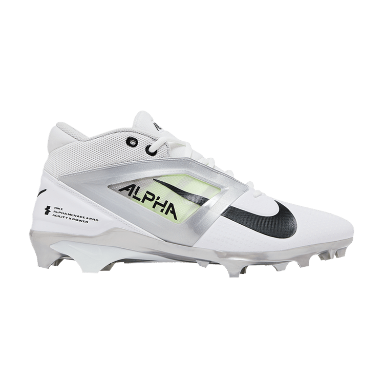 Nike Alpha Menace 4 Pro White Metallic Silver Photon Dust Black