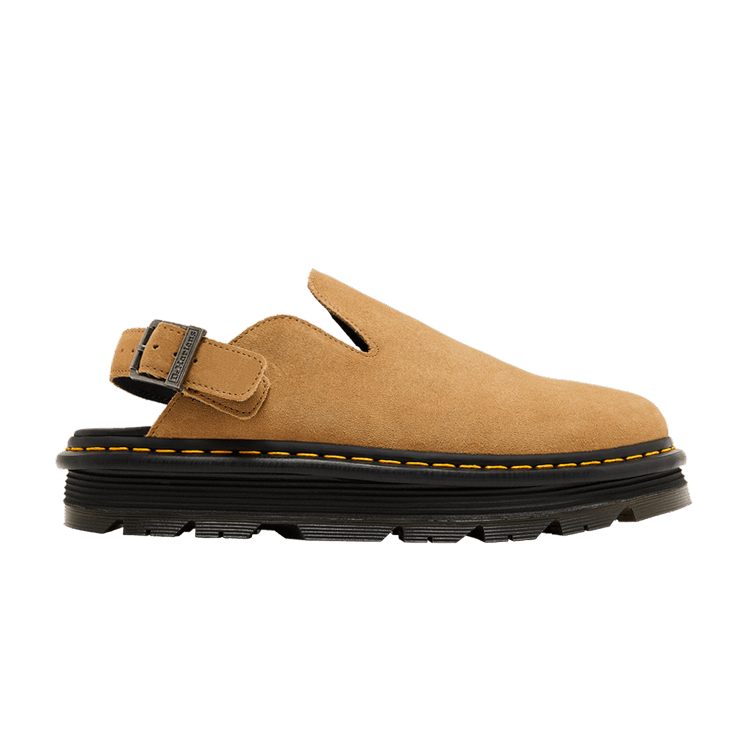 Dr. Martens Zebzag Suede Slingback Platform Mule Savannah Tan