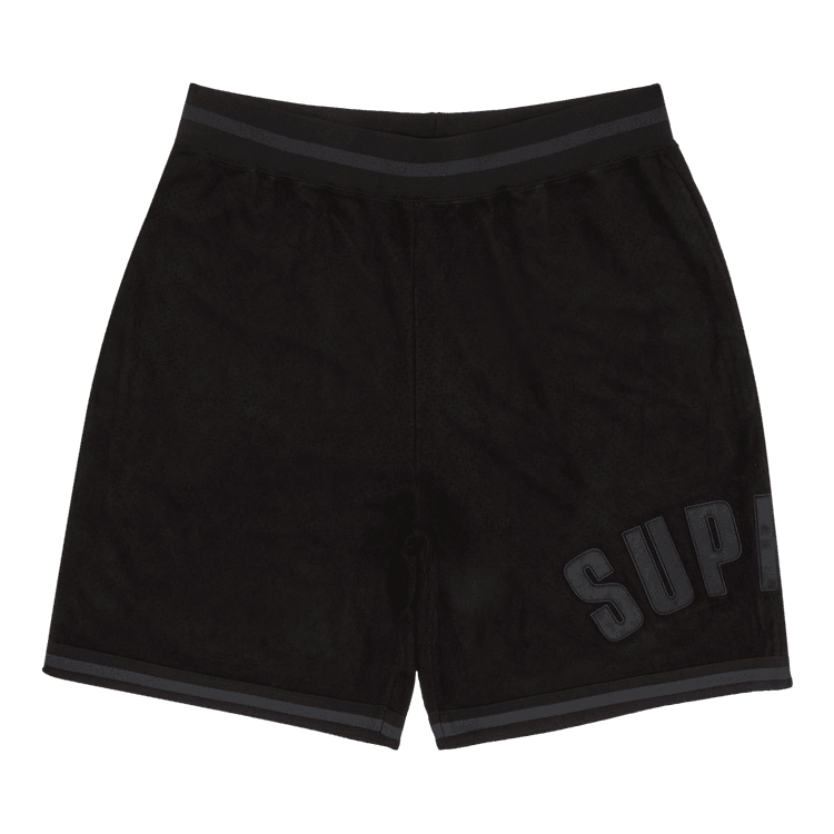 Supreme Ultrasuede Mesh Short 'Black' - Side Kicks