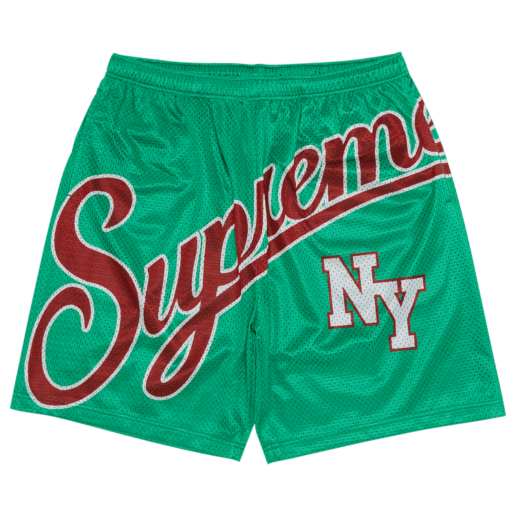 Supreme Big Script Mesh Short 'Green' - Side Kicks