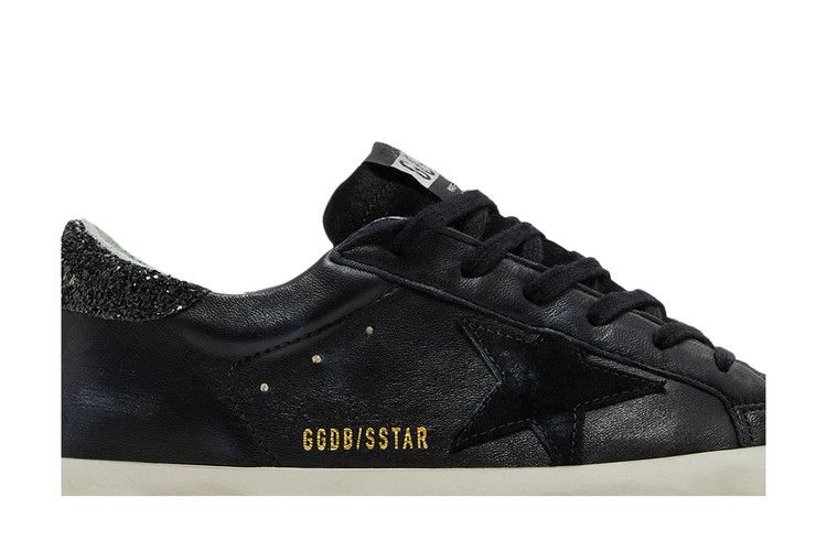 Golden Goose Superstar Black Glitter Heel (Women's)