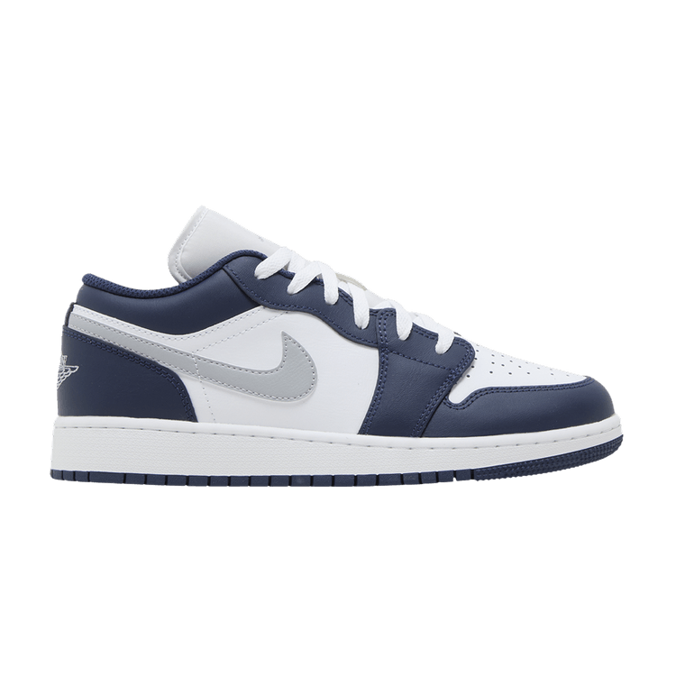 Jordan 1 Low Midnight Navy Wolf Grey (GS)