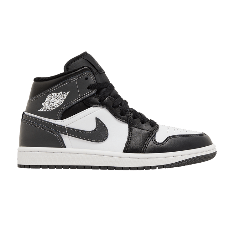 Jordan 1 Mid Black White Iron Grey