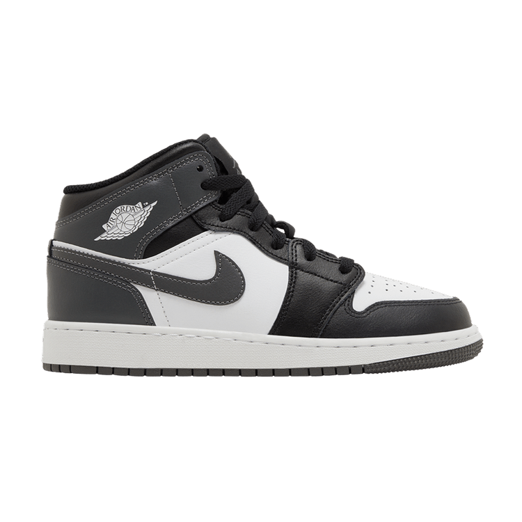 Jordan 1 Mid Black White Iron Grey (GS)