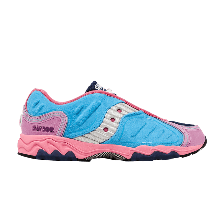 Saucony Matrix Jae Tips No Shoes In The House Blue Pink