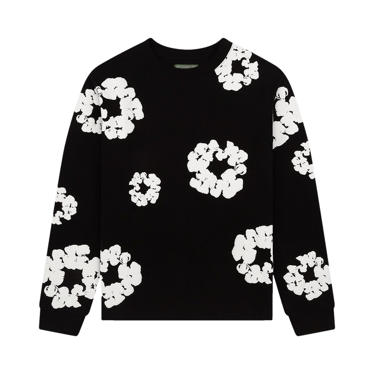 Denim Tears Long-Sleeve Wreath Tee 'Black'