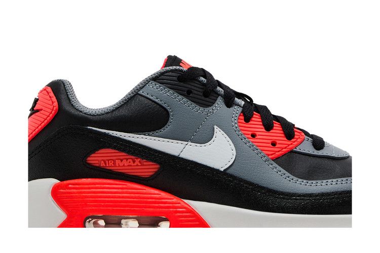 Nike Air Max 90 Black Cool Grey Bright Crimson Photon Dust (GS)