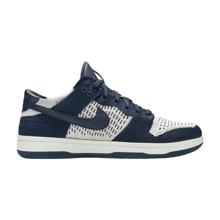 Nike Dunk Low Flyknit College Navy Pure Platinum