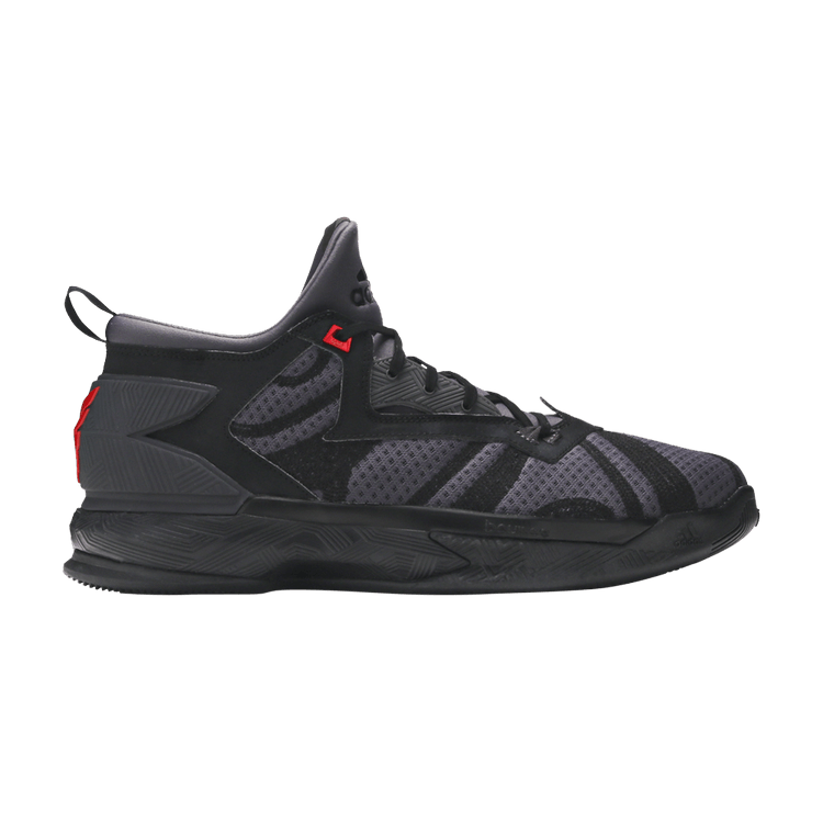 adidas D Lillard 2 Core Black Vivid Red