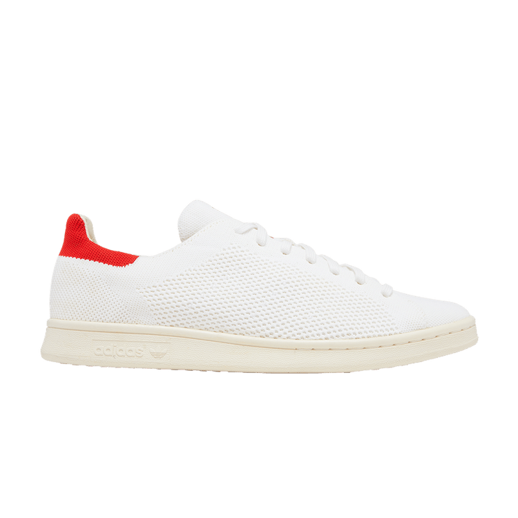 Red Adidas White Primeknit Stan Smith Sports Sneakers Adidas Stan