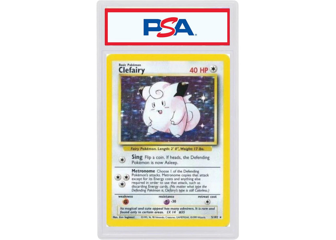 1999 Pokémon Game 5 Clefairy-Holo (PSA or BGS Graded)