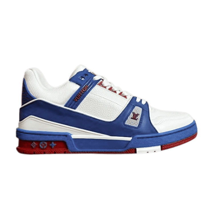 Louis Vuitton Trainer Sneaker 'White Blue Red' - Side Kicks