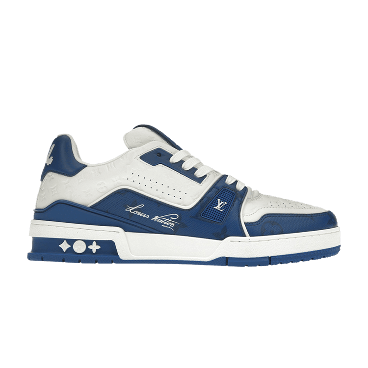 Louis Vuitton Trainer #54 Signature Blue White - Side Kicks