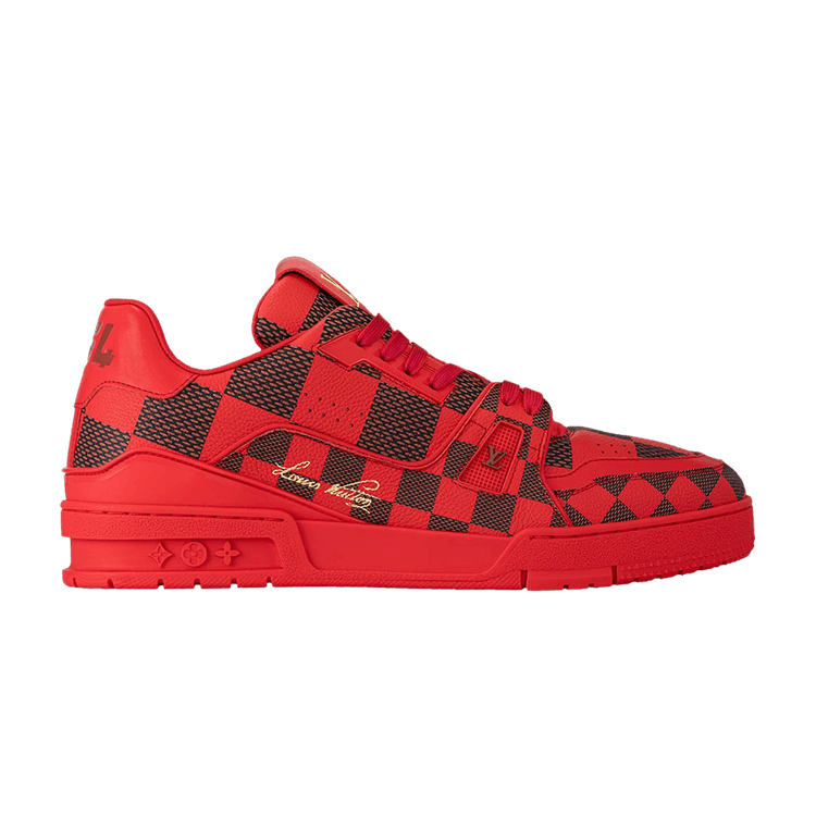 Louis Vuitton LV Trainer Sneaker Damier Pop Red