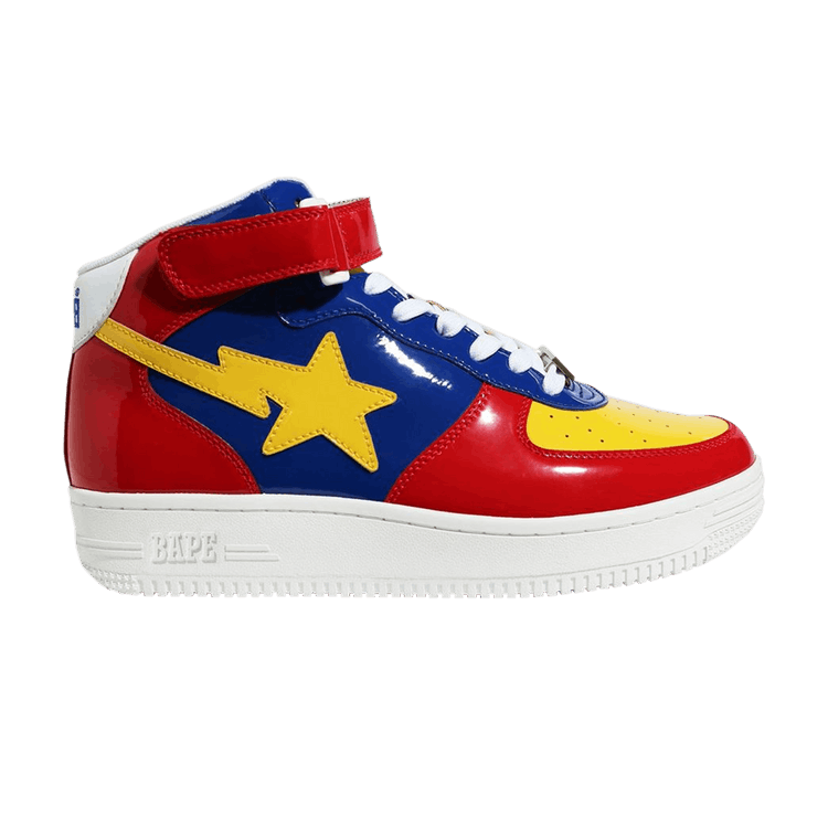 A Bathing Ape Bape Sta Mid Red Yellow Blue (2020)