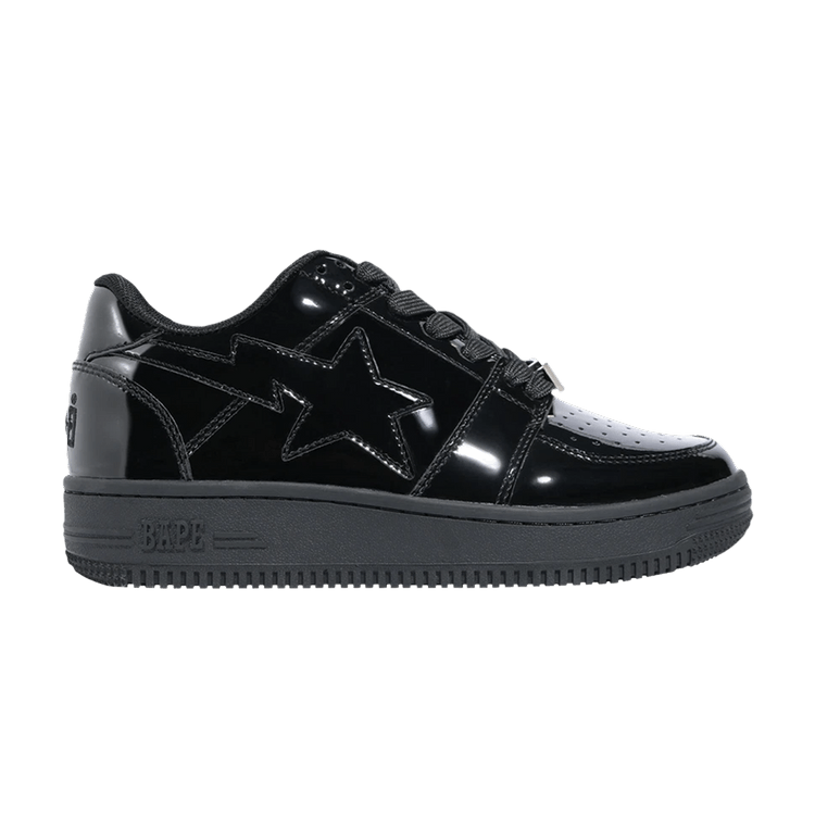 A Bathing Ape Bape Sta Low Patent Black