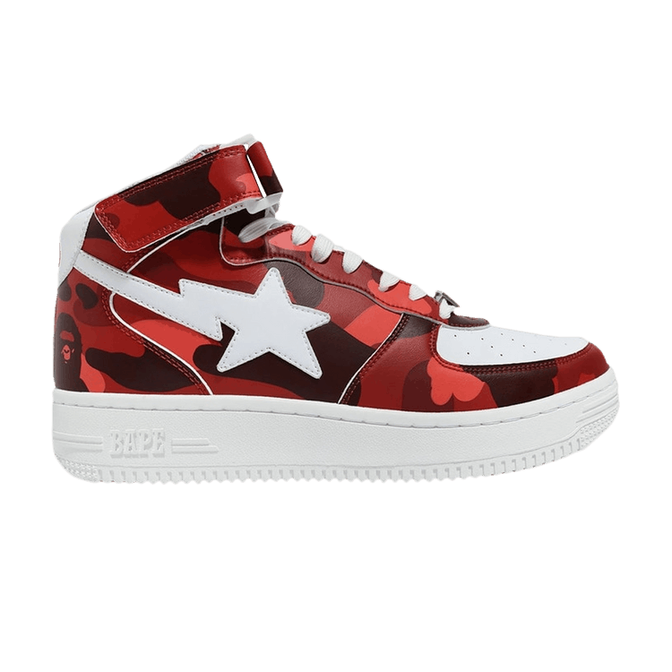 A Bathing Ape Bape Sta Mid Camo Red