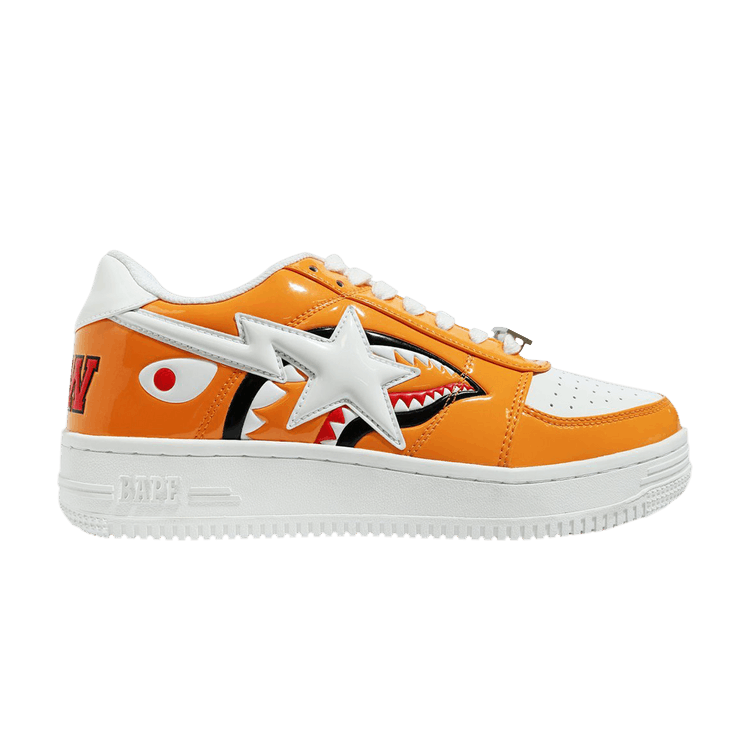 A Bathing Ape Bape Sta Low Color Block Shark Orange