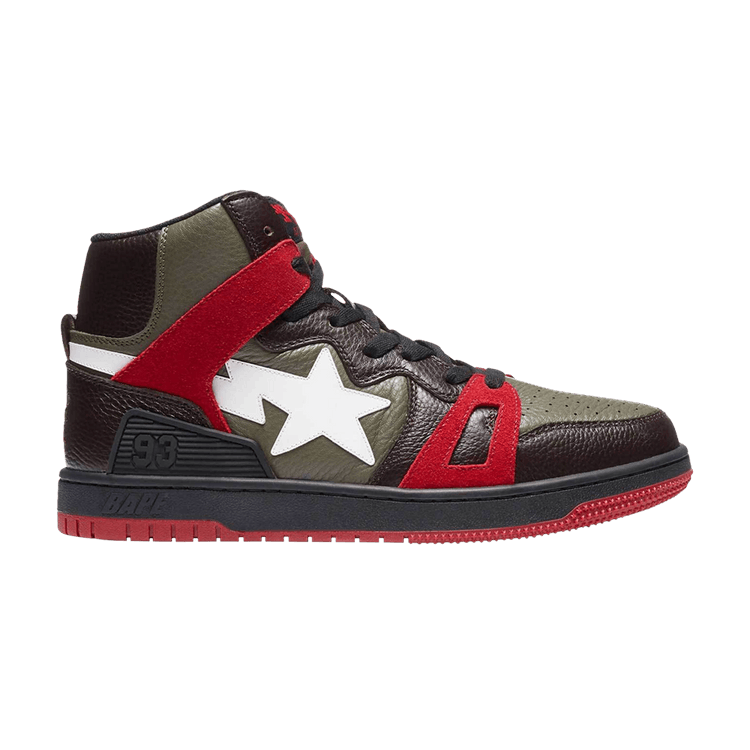 A Bathing Ape Bape Sta 93 Hi Khaki Green