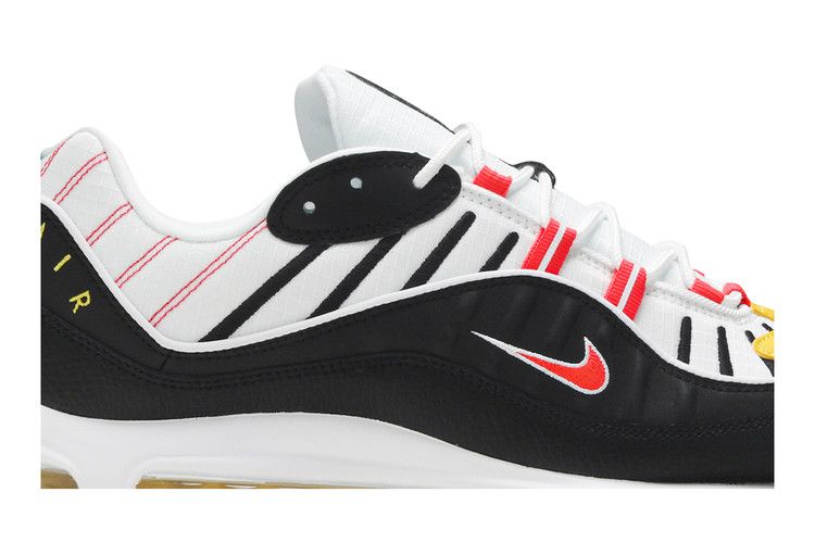 Nike Air Max 98 Black White Yellow Crimson