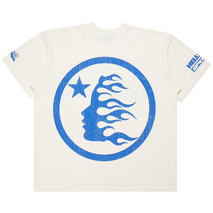 Hellstar Beat Us! T-Shirt 'White/Blue'