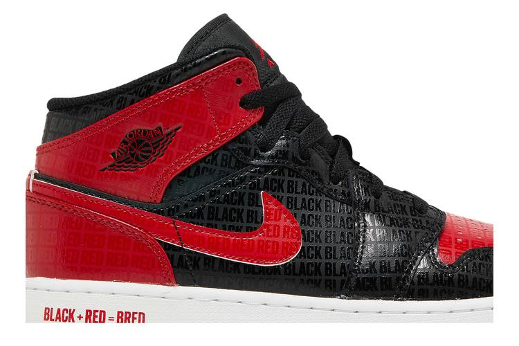 Jordan 1 Mid Bred Text (GS)