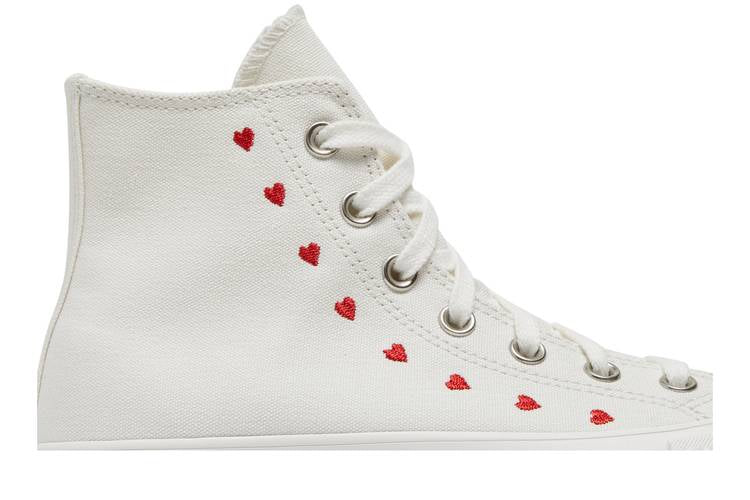 Converse Chuck Taylor All Star Lift Hi White Red (Women's)