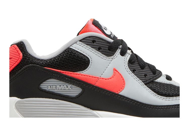 Nike Air Max 90 Black Radiant Red Wolf Grey (GS)