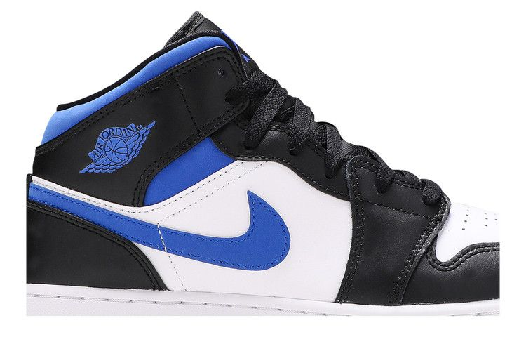 Jordan 1 Mid White Black Racer Blue (GS)