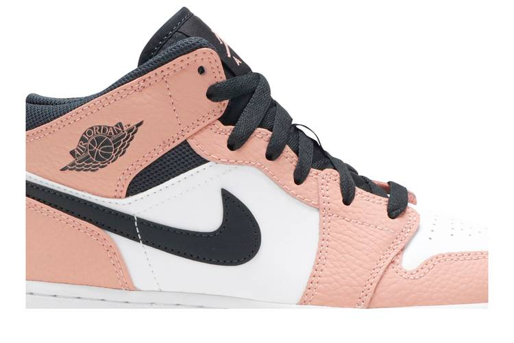 Jordan 1 Mid Pink Quartz GS Side Kicks