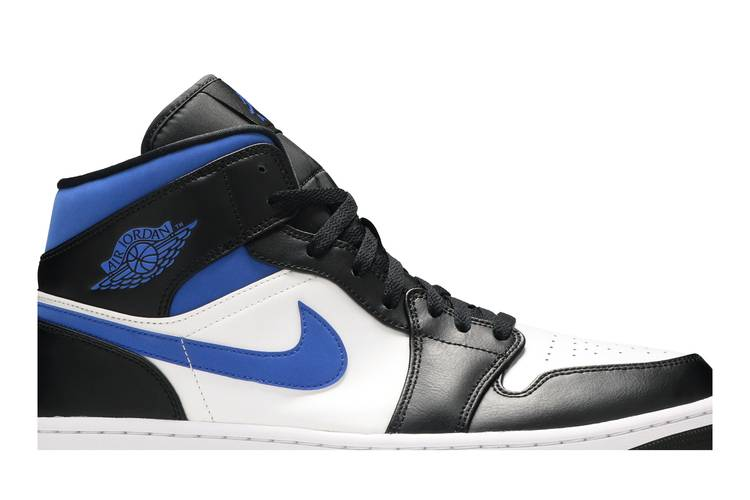 Jordan 1 Mid White Black Racer Blue