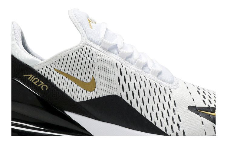 Nike Air Max 270 White Metallic Gold Black