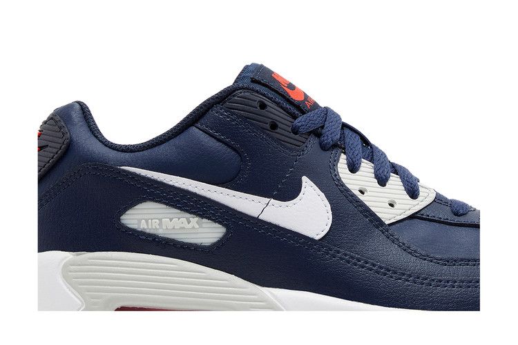 Nike Air Max 90 Leather Obsidian Track Red (GS)