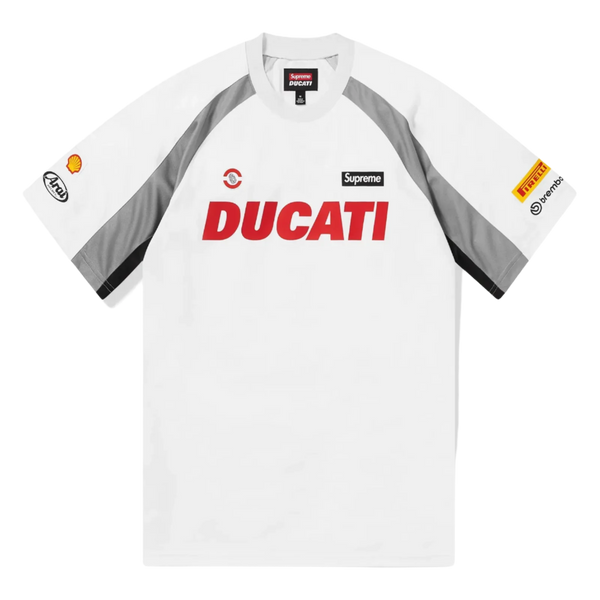 Supreme Ducati Soccer Jersey White – Side Kicks
