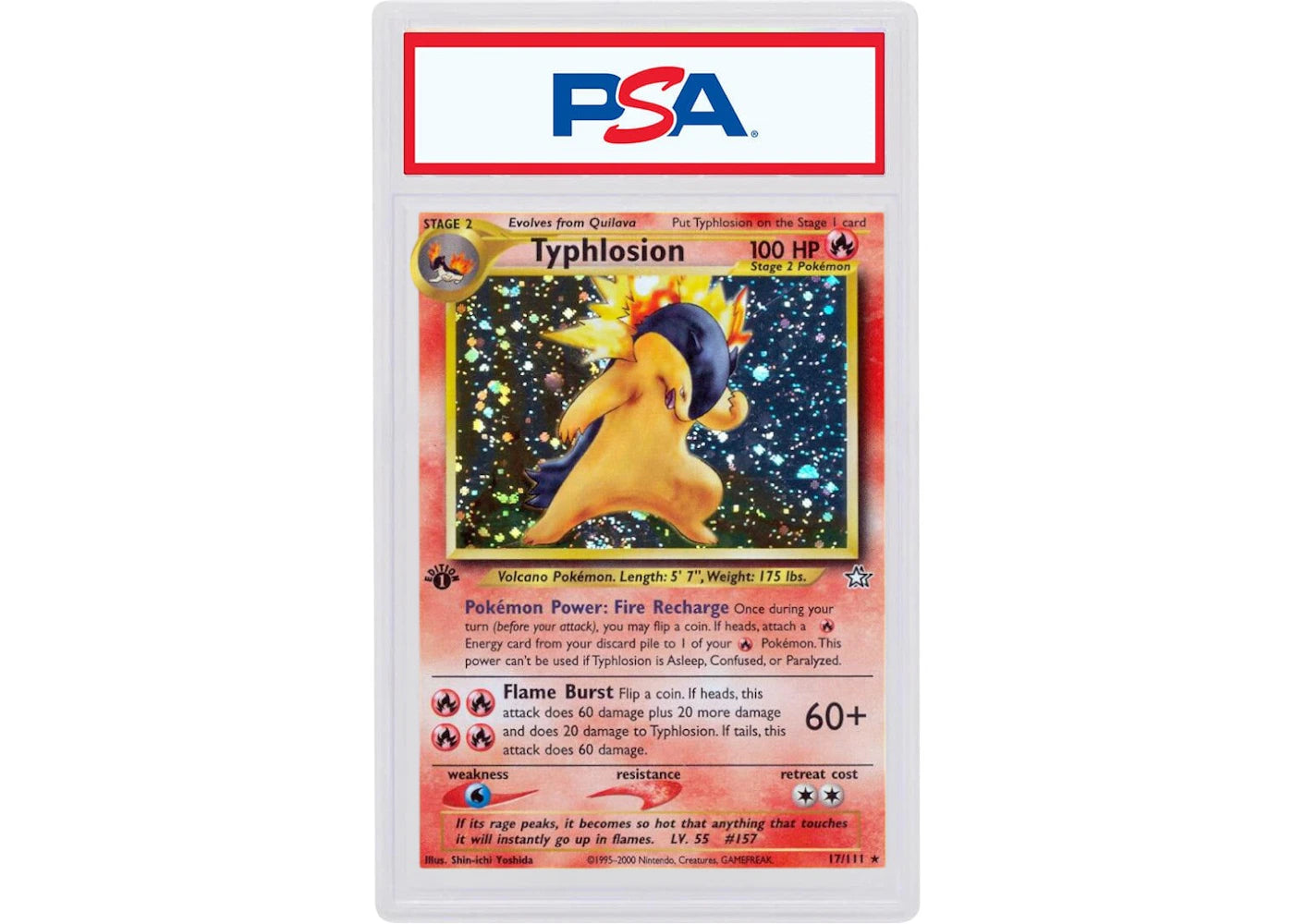 2000 Pokemon Neo Genesis 1st Edition 17 Typhlosion-Holo (PSA or BGS Graded)