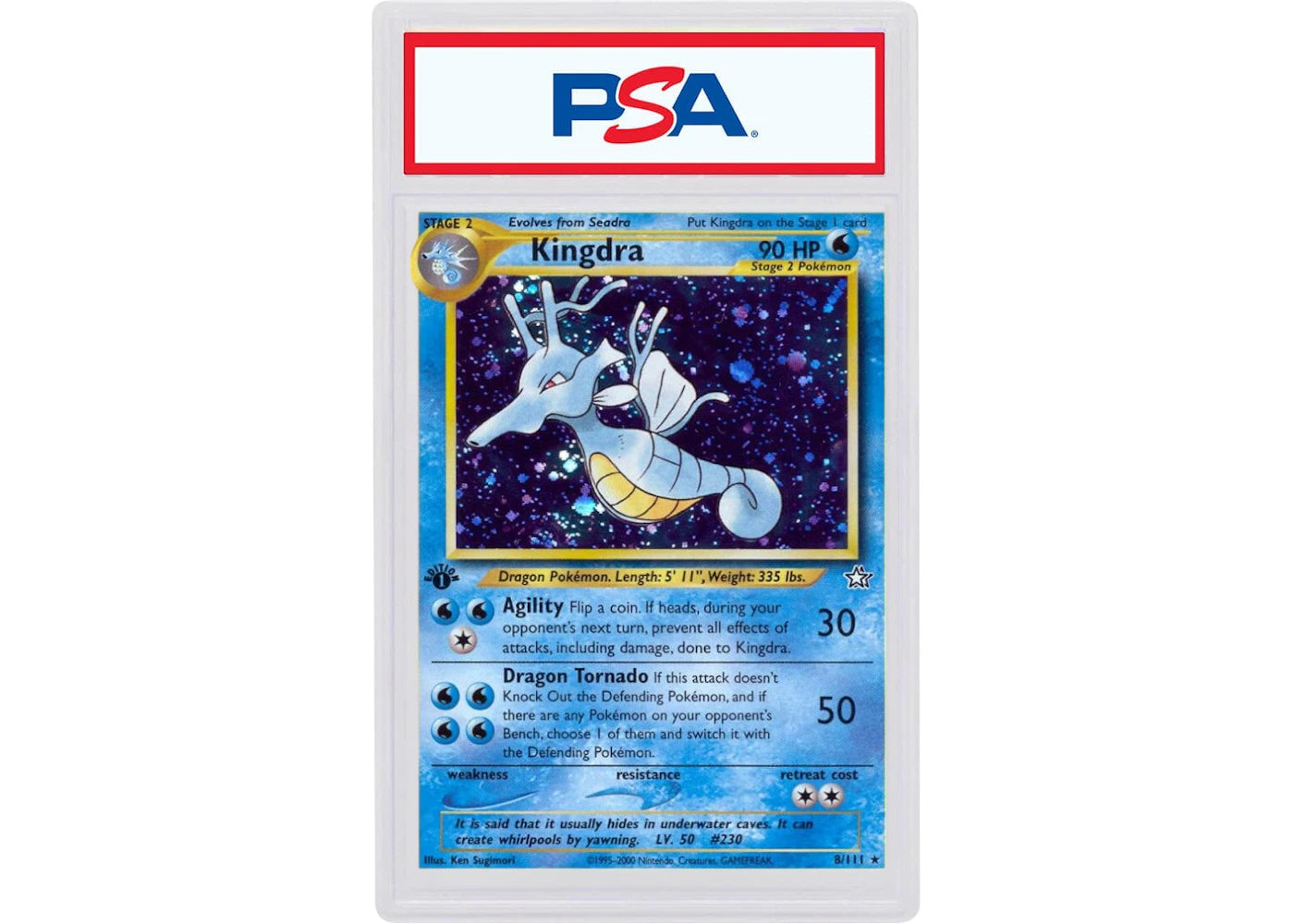 2000 Pokemon Neo Genesis 1st Edition 8 Kingdra-Holo (PSA or BGS Graded)
