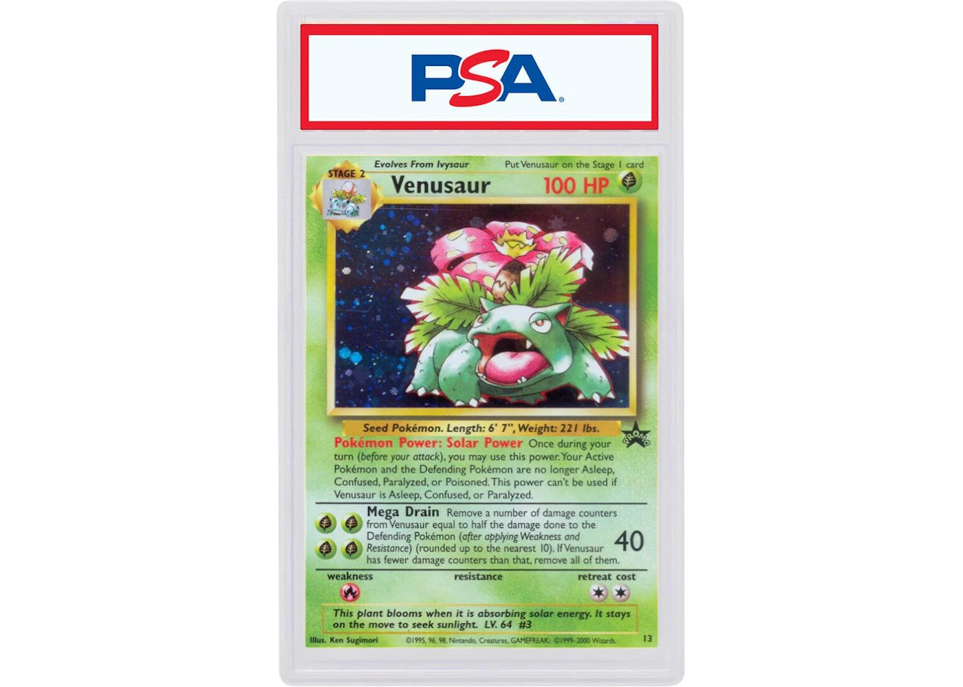 2000 Pokemon Promo Black Star 13 Venusaur-Holo (PSA or BGS Graded)