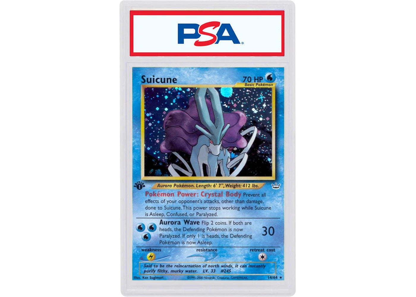 2001 Pokemon Neo Revelation 1st Edition 14 Suicune-Holo (PSA or BGS Graded)