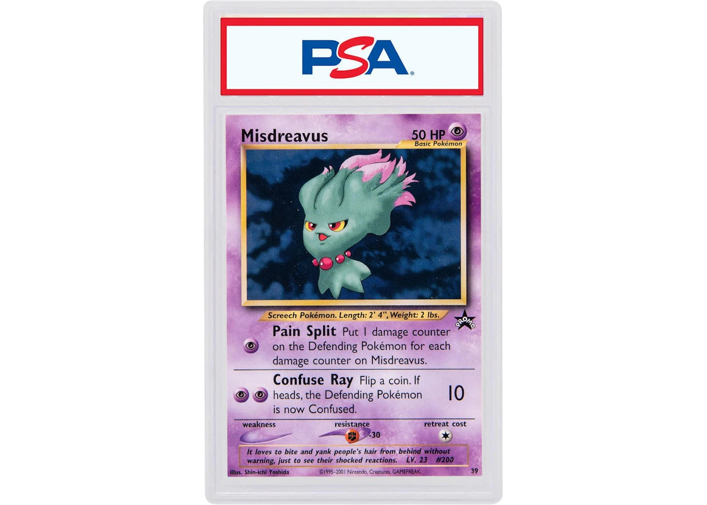 2001 Pokemon Promo Black Star 39 Misdreavus Pokemon League (PSA or BGS Graded)